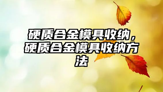 硬質合金模具收納，硬質合金模具收納方法